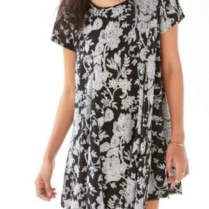 Silence + Noise Black and White Floral Mini Dress